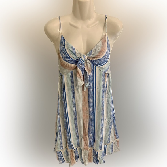 LUSH Spaghetti Strap Sun Multi-color Dress Women’s M Medium NEW with Tags! ♥️ - Picture 2 of 11